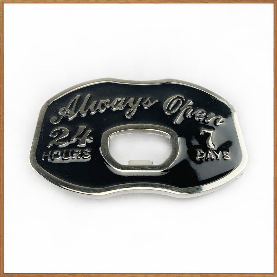 Zinc Alloy Western Cowboy Bottle Opener Belt Buckle