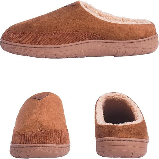 Weatherproof Men's Brown Memory Foam Slippers-Size Medium 9-10