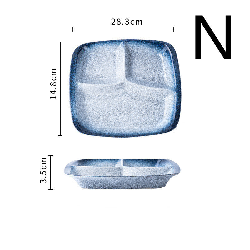 Japanese Ceramic Compartment Dinner Plate
