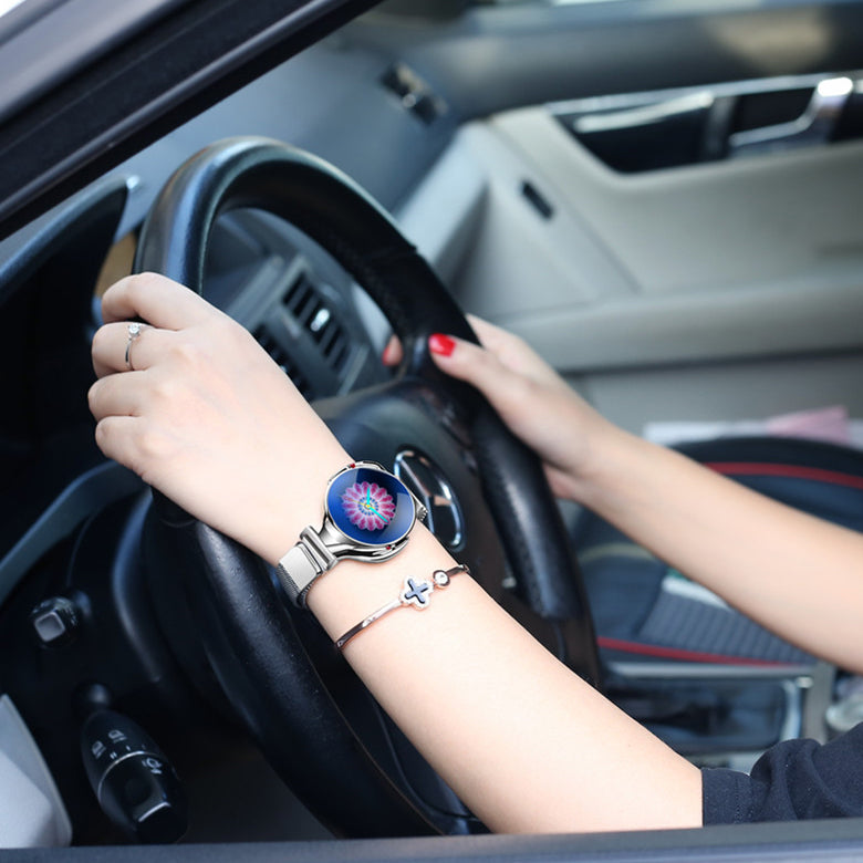 Stainless Steel Fitness Tracker Bracelet