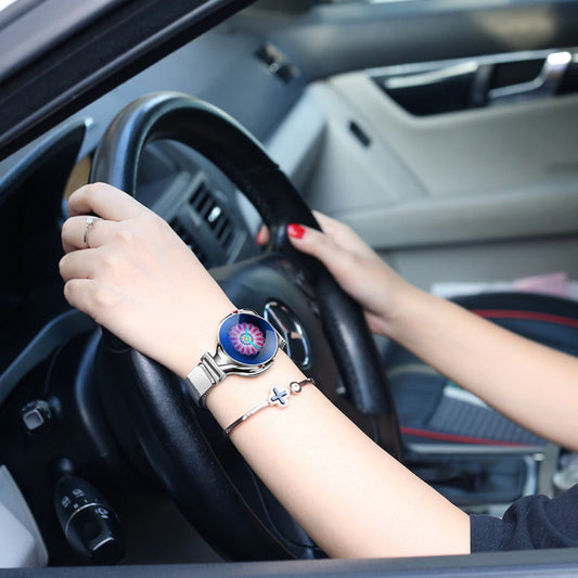 Stainless Steel Fitness Tracker Bracelet