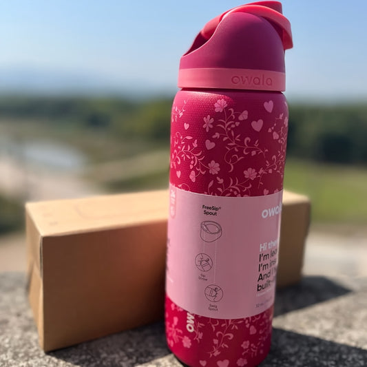 Owala 32oz Stainless Steel Vacuum Water Bottle & Thermal Cup with Lid, Color-Changing-like Hues (Pink/Green/Black) - Leakproof for Cold/Hot Drinks, Reusable,, Compatible with Owala App (Hand Wash Only)