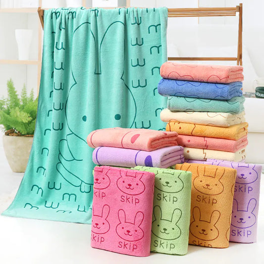 Microfiber Beach Towel with Cartoon Print Design