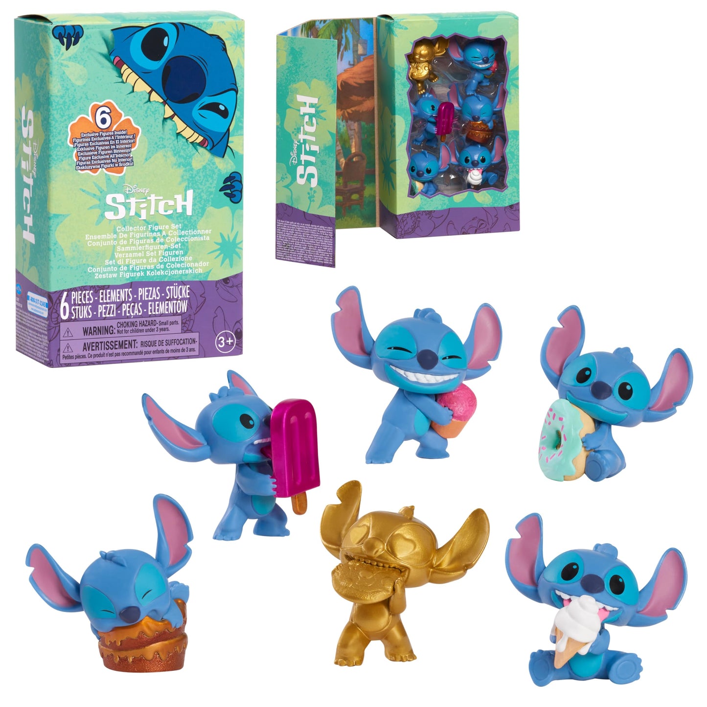 Disney Stitch Feed Me 6-piece Collectible Figure Set