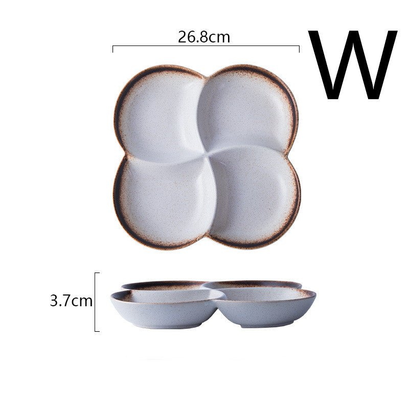 Japanese Ceramic Compartment Dinner Plate