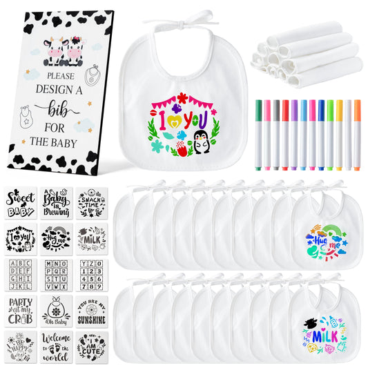 DIY Baby Bibs Decorating Kit (Cow)