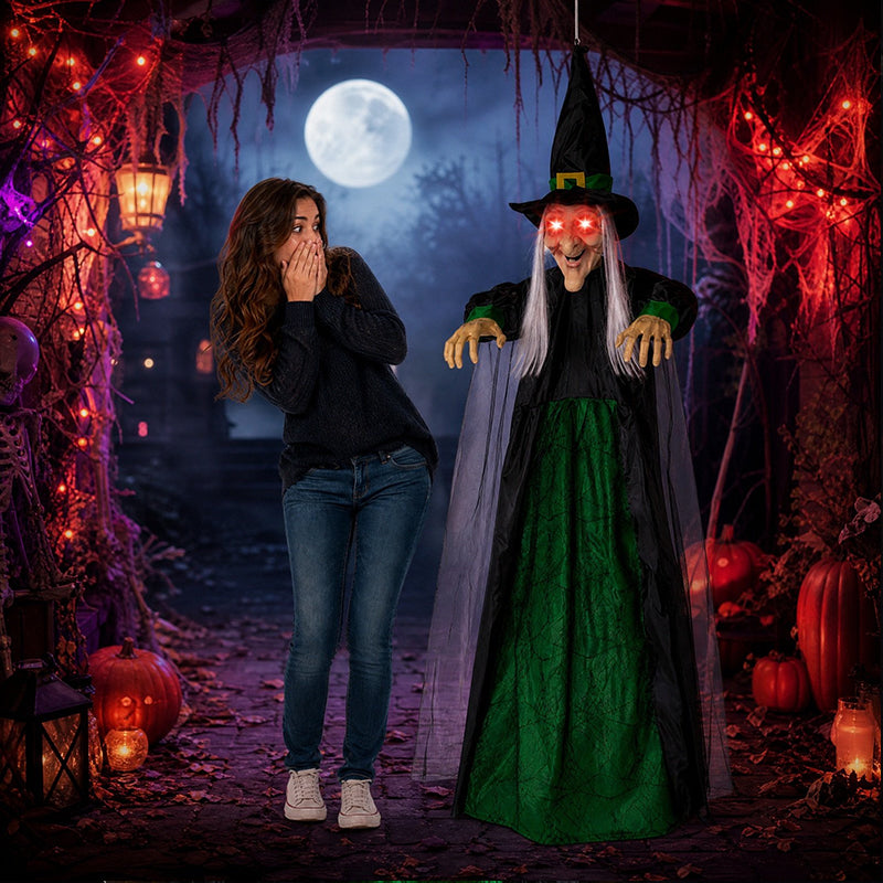 Life Size Talking Witch Decoration