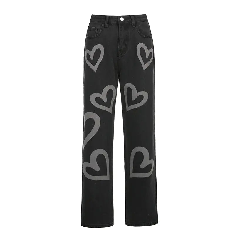 Love Graffiti High-Rise Straight-Leg Jeans