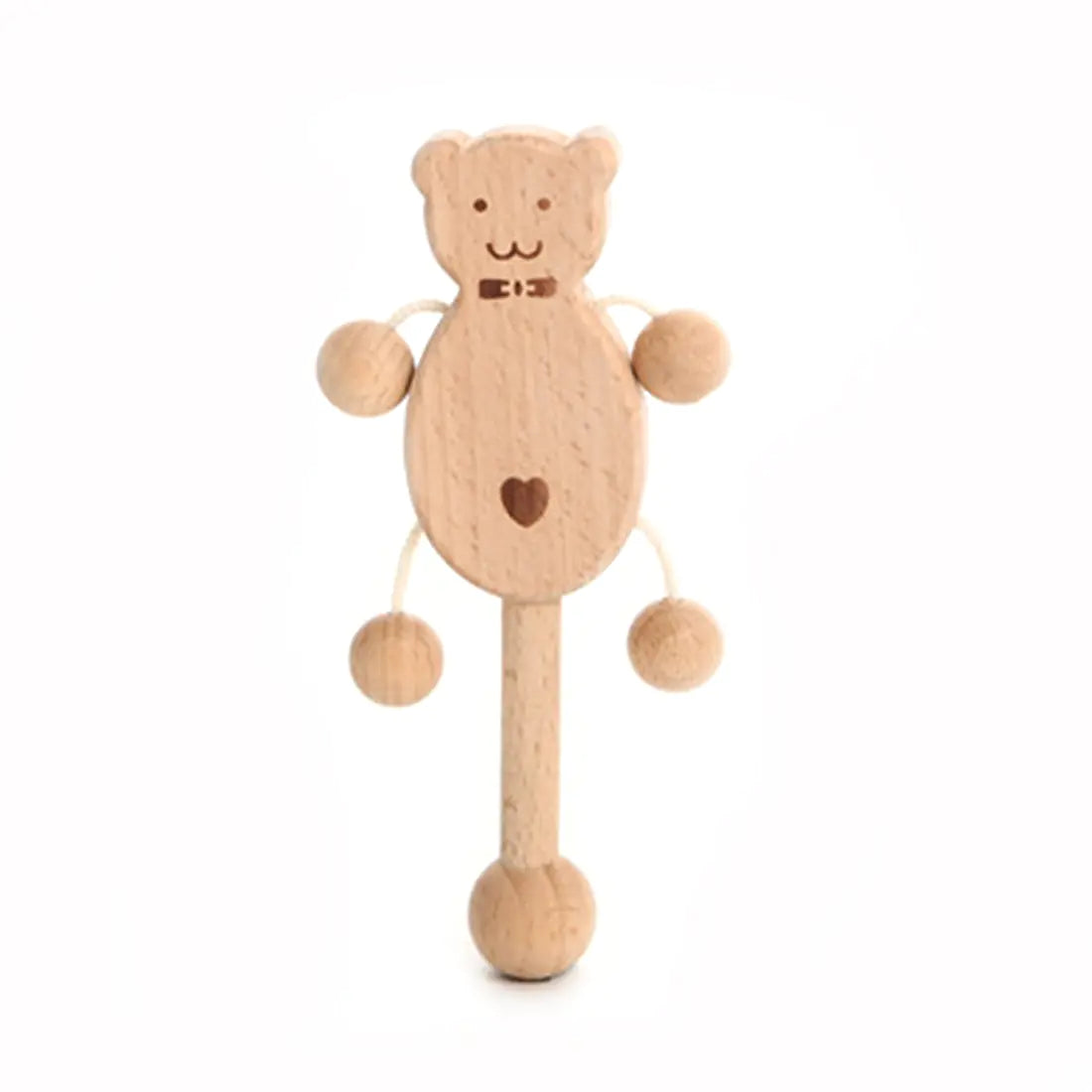 Wooden Beech Handle Chewing Baby Toy