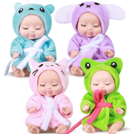 Realistic 4 Pcs Mini Baby Dolls