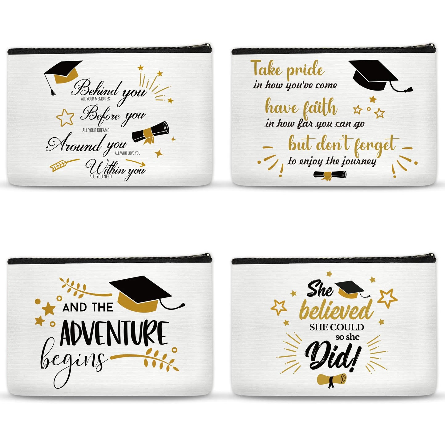 Graduation Makeup Bag - 4 Pcs High School College Graduation Gifts