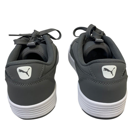 PUMA Men's Gray Faux Leather Soft Foam+ Skate Sneaker-Size 8.5