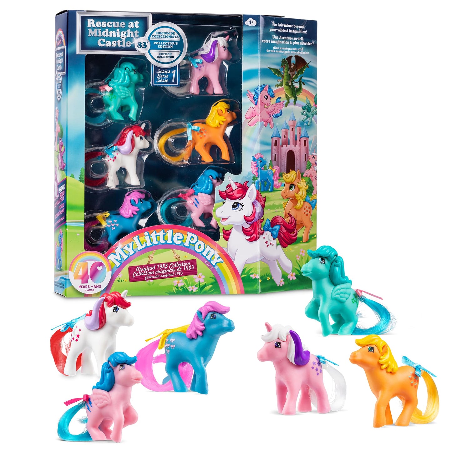My Little Pony 40th Anniversary 2" Figure Collector Pack - Rescue at Midnight Castle - 6 Pack Figures Included! Action Figure Toy Girls Ages 4+
