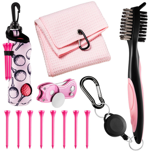 12-Piece Pink Golf Accessories Kit