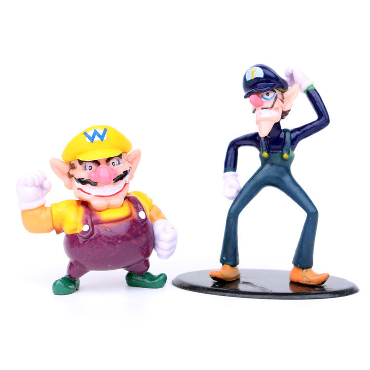Mario Mushroom Gorilla Figurines for Cake Decor (Set of 10)