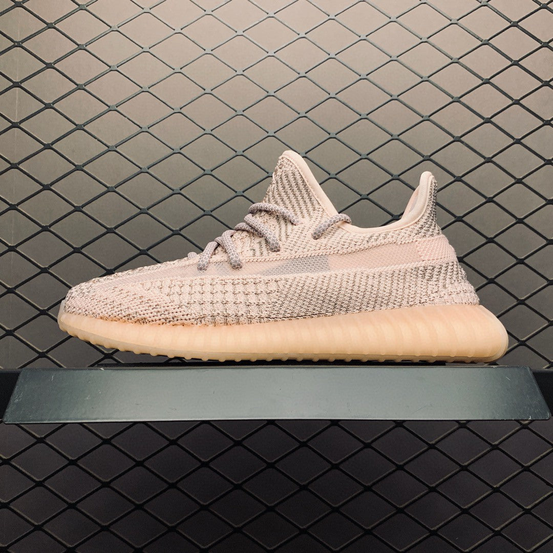 Yeezy 350 V2 Black and White Star Sneakers