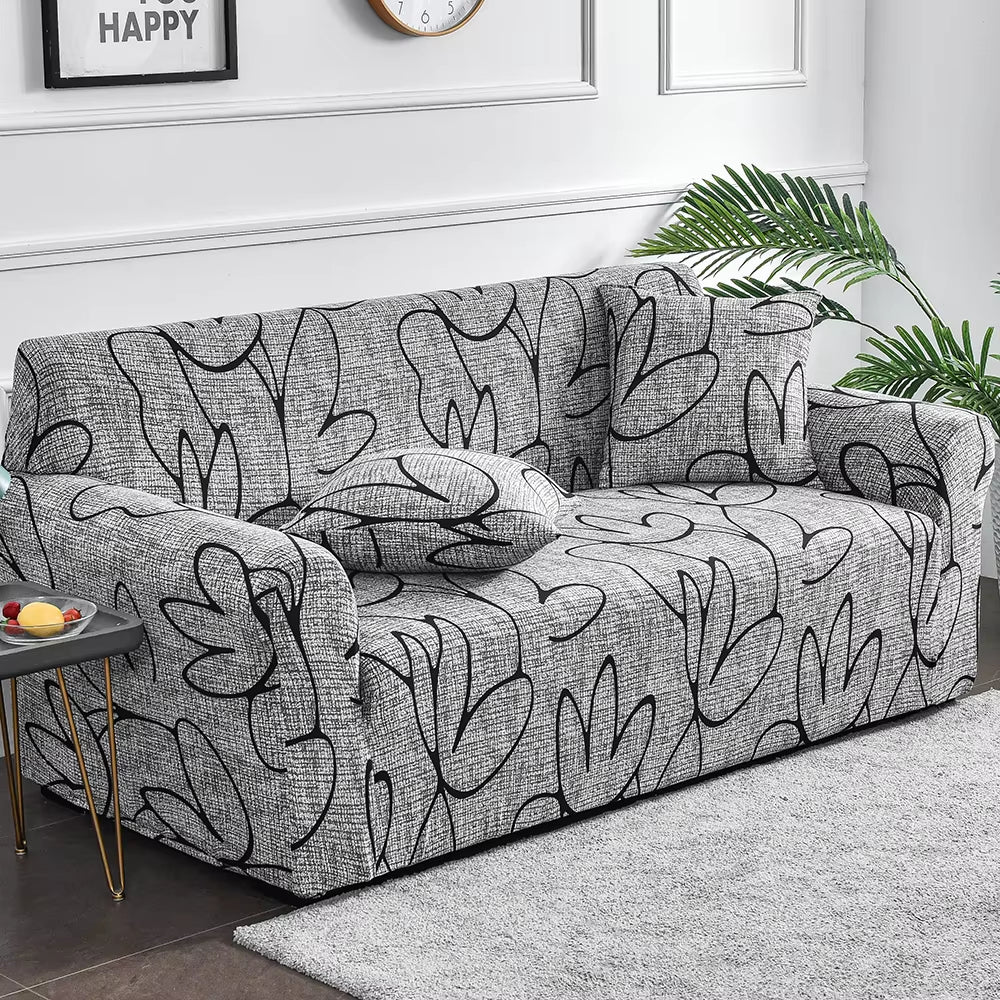 1Pc Flower Printed Elastic Sofa Cover