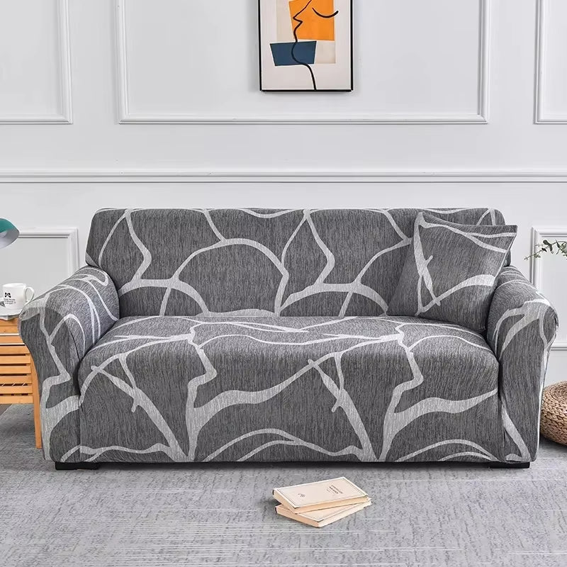 1Pc Flower Printed Elastic Sofa Cover