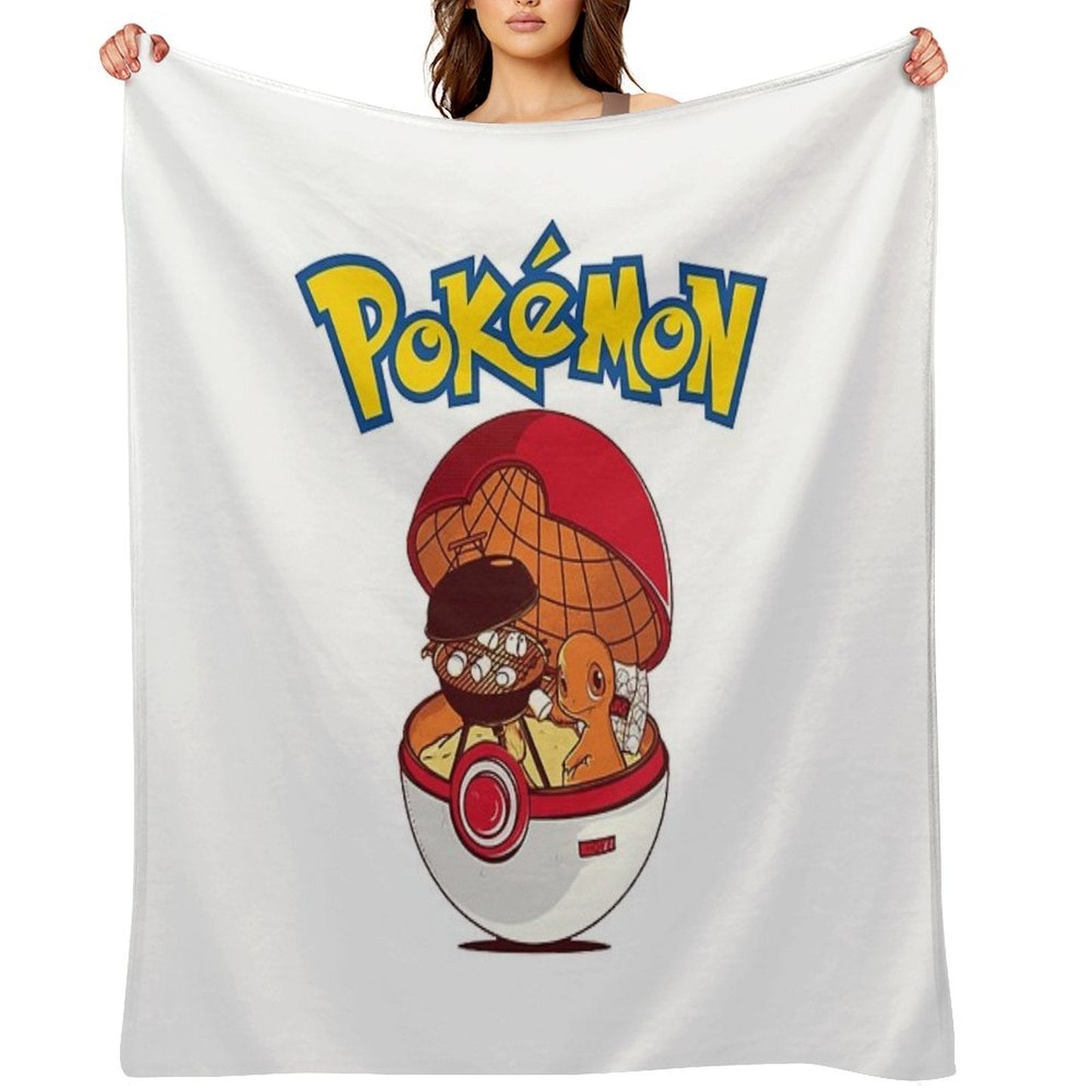Pokémon Red Ball Throw Blanket