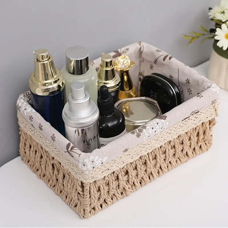 3-Piece Handmade Rattan Storage Basket