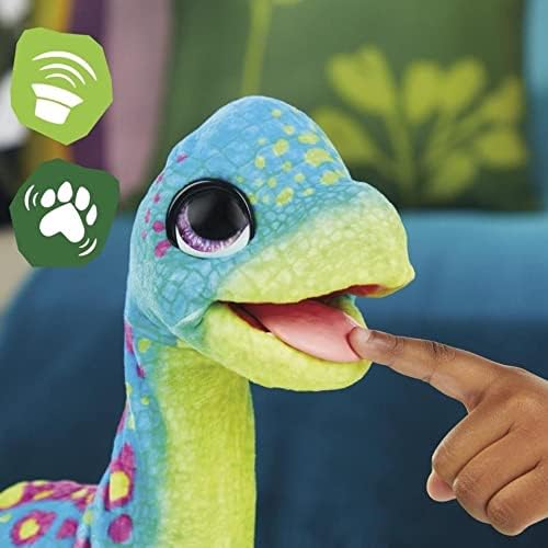 FurReal Snackin’ Sam the Bronto Interactive Toy 11-inch Plush with Motions and Sounds
