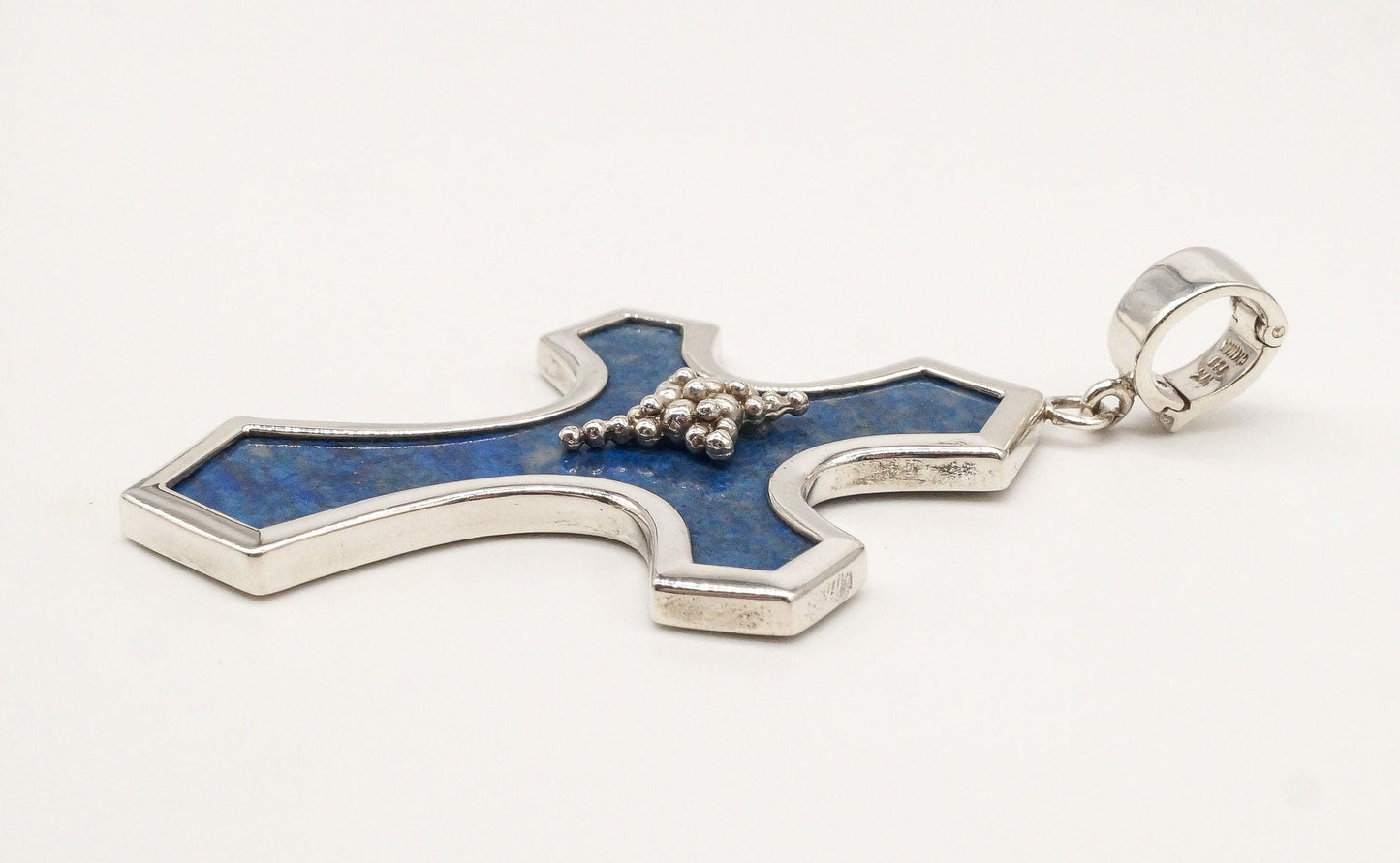 Whitney Kelly Lapis Lazuli Cross Sterling Silver Pendant