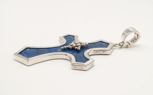 Whitney Kelly Lapis Lazuli Cross Sterling Silver Pendant