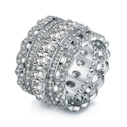 Vintage Princess Cubic Zirconia Cocktail Ring Size 6