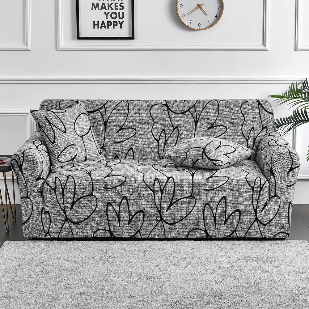 1Pc Flower Printed Elastic Sofa Cover