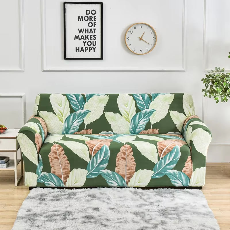 1Pc Flower Printed Elastic Sofa Cover