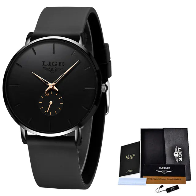 LIGE Ultra-Thin Quartz Luxury Watch