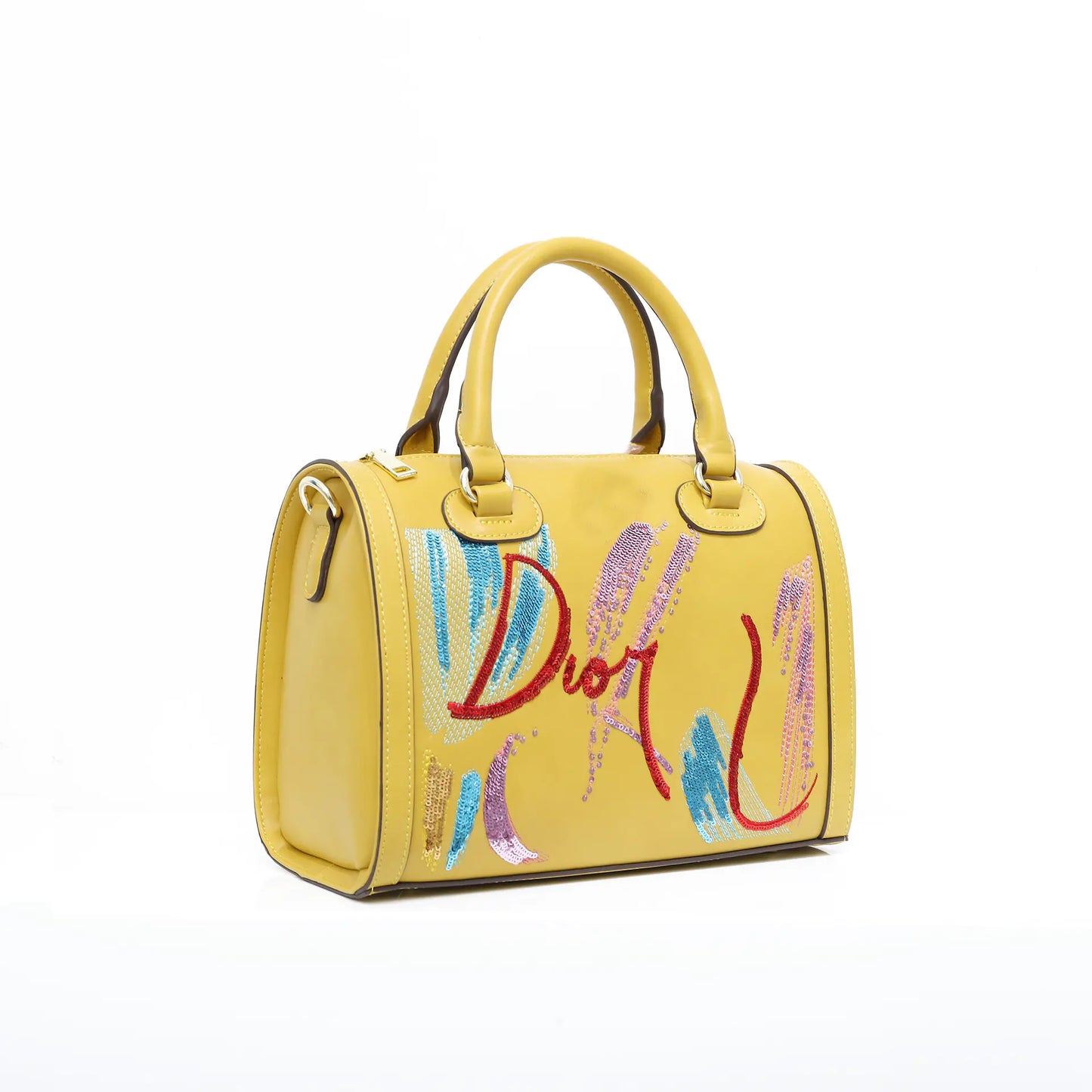 Sequin Embroidered Messenger Bag