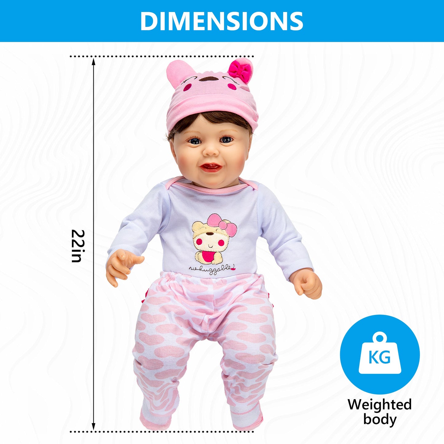 22 inch - Lifelike Reborn Baby Therapy Doll