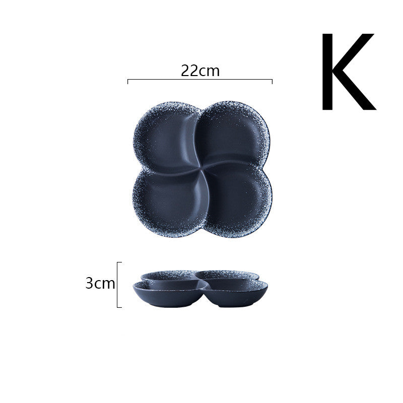 Japanese Ceramic Compartment Dinner Plate