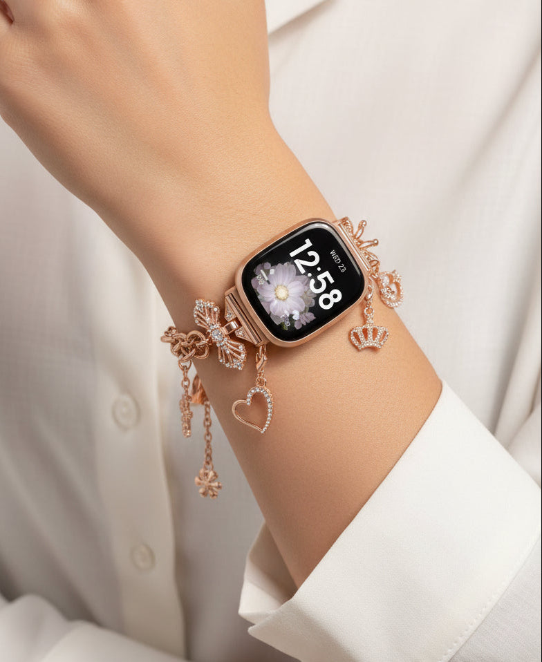 Charm Bracelet Band for Fitbit Versa 4 / Versa 3 / Sense 2 / Sense