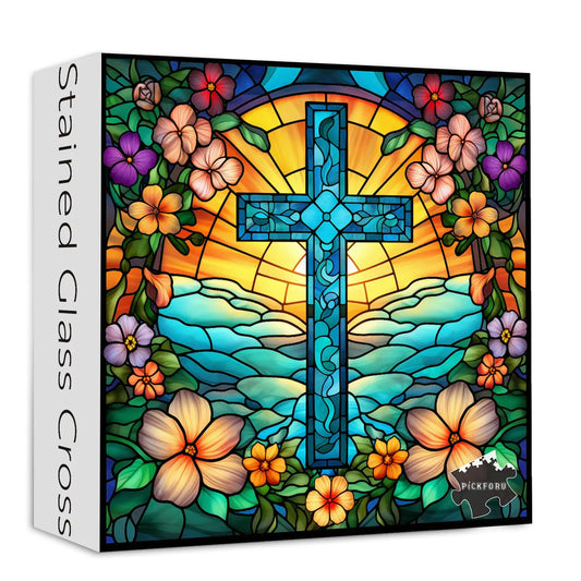 1000+ Pieces Cross Stained Glass Puzzle