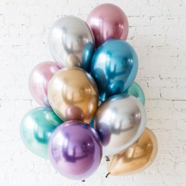 50/100pcs Metallic Latex 5/10/12 Inch Balloons