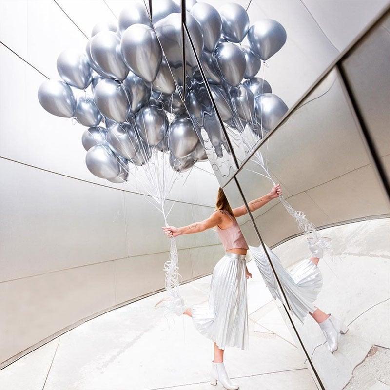 50/100pcs Metallic Latex 5/10/12 Inch Balloons