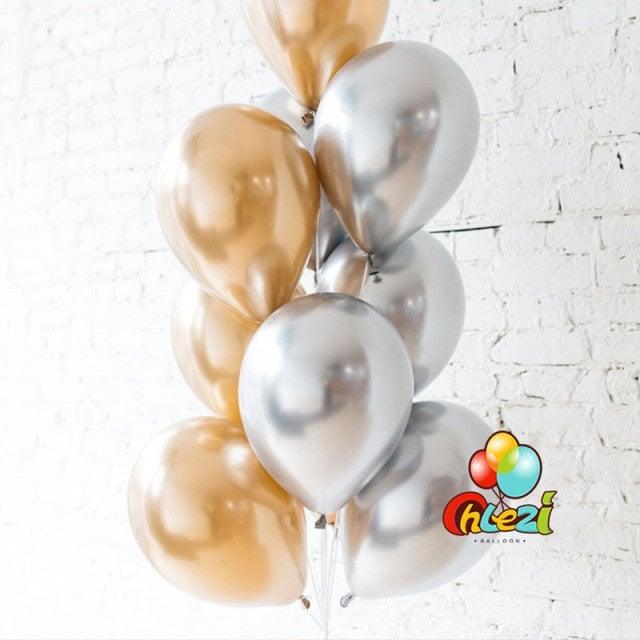 50/100pcs Metallic Latex 5/10/12 Inch Balloons