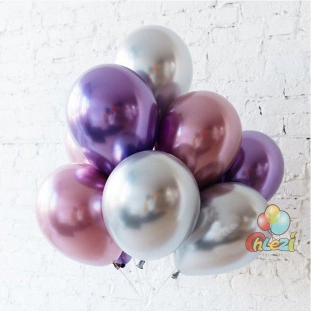 50/100pcs Metallic Latex 5/10/12 Inch Balloons