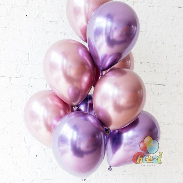 50/100pcs Metallic Latex 5/10/12 Inch Balloons