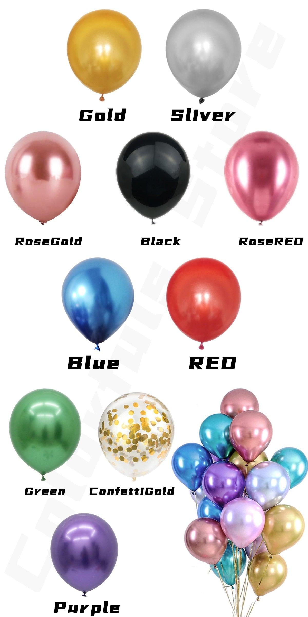 50/15pcs 10inch Latex Confetti Balloons *Multiple Options*