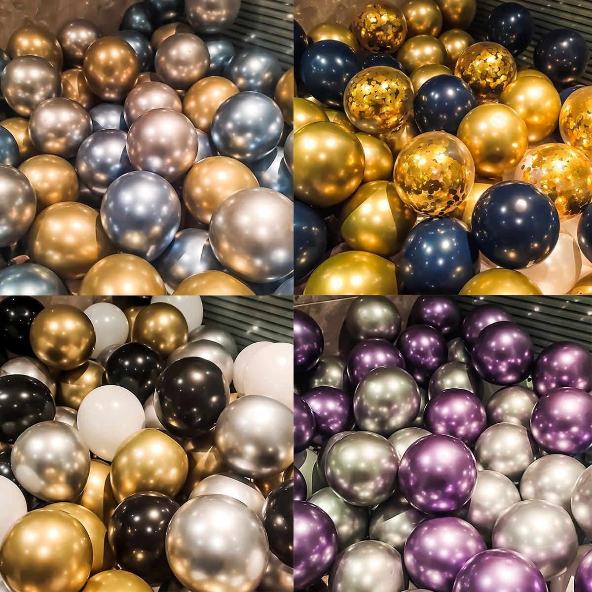 50/15pcs 10inch Latex Confetti Balloons *Multiple Options*