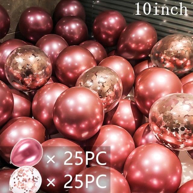 50/15pcs 10inch Latex Confetti Balloons *Multiple Options*