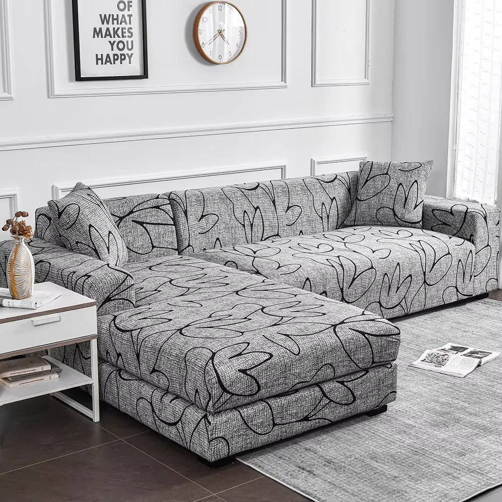 1Pc Flower Printed Elastic Sofa Cover