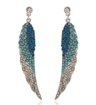 Angel Wings Rhinestone Earrings