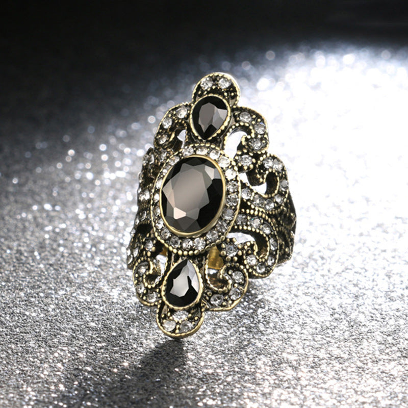 Vintage Style Resin Rhinestone Ring *Color Options*