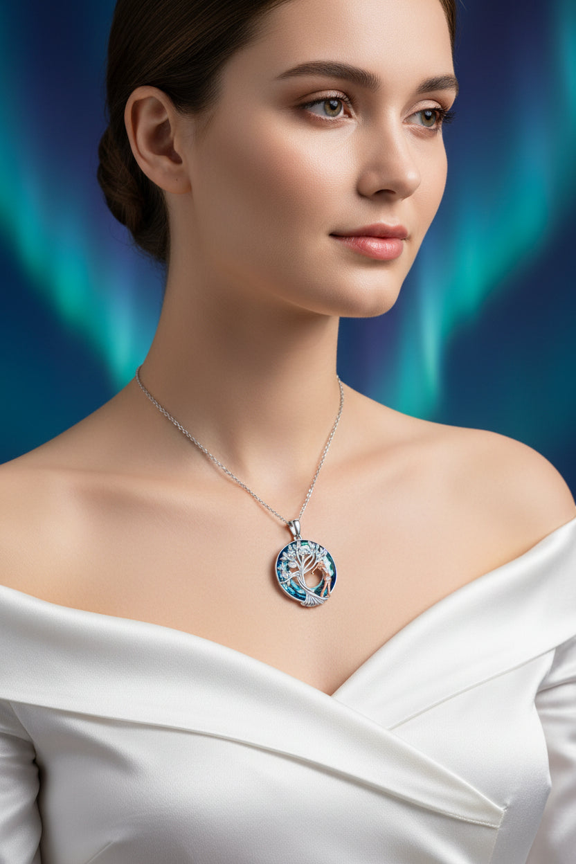 Sterling Silver Tree of Life Golf Necklace