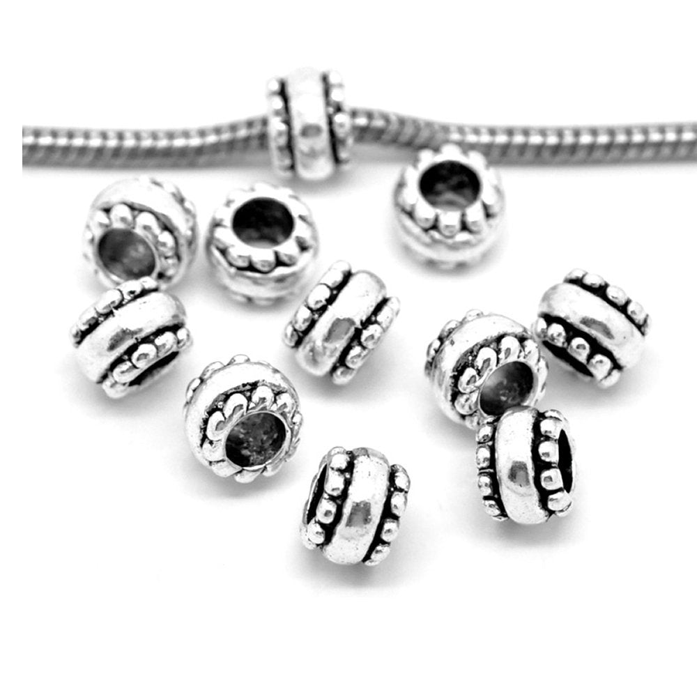 Spacer Beads for Charm Bracelets – 10 Pcs