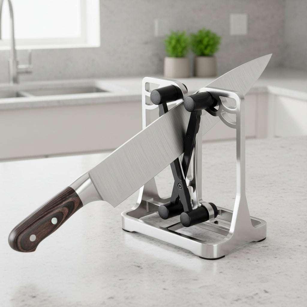 Kitchen Knife Sharpener with Tungsten Steel Stone